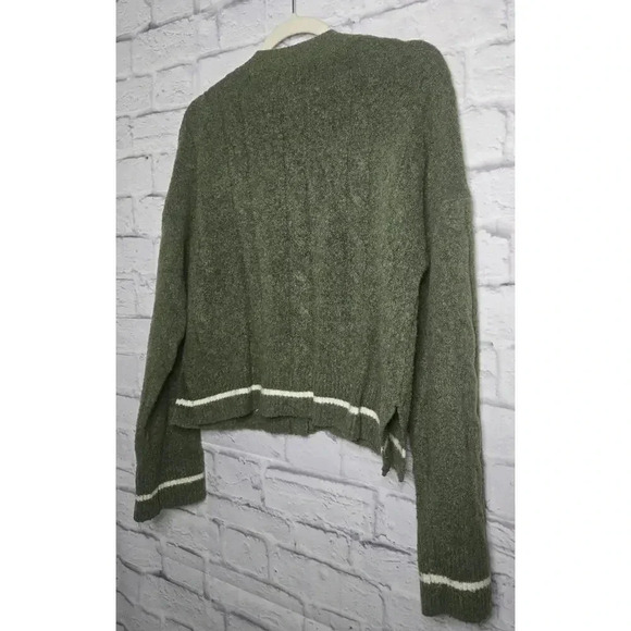 Abercrombie and Fitch wool blend button down cardigan sweater green small. - Picture 6 of 10